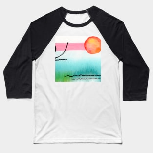 Intuitive Abstract Mix and Match with Bubble Gum Tropics Baseball T-Shirt